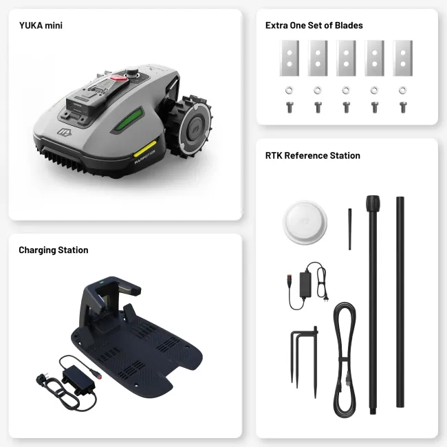 Robot de tuns gazonul, Yuka mini, 600mp, fara fir perimetral