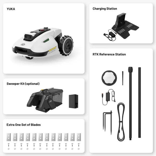 Robot de tuns gazonul, Yuka, 2000mp, fara fir perimetral